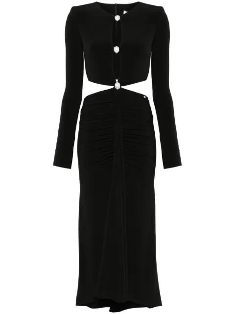 NISSA open-back midi dress Black RS15921BLACK