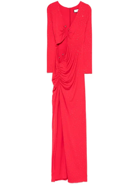NISSA crystal-embellished maxi dress Red RS15864RED