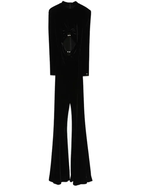 NISSA cut-out velvet jumpsuit Black SALOS15929