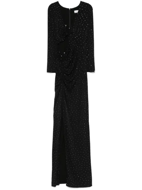 NISSA crystal-embellished maxi dress Black RS15864BLACK
