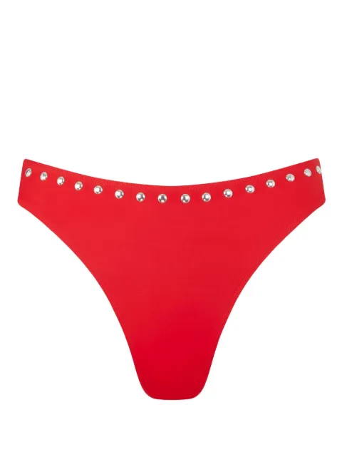 Let's Swim studded bikini bottoms Red LSW025BKBTMNYLONLYCRAREDSTUD
