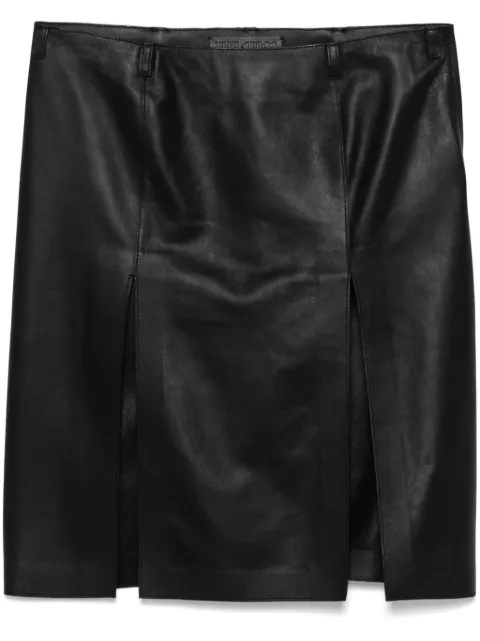 The Attico leather mini skirt Black 250WCS00261LBT128AA