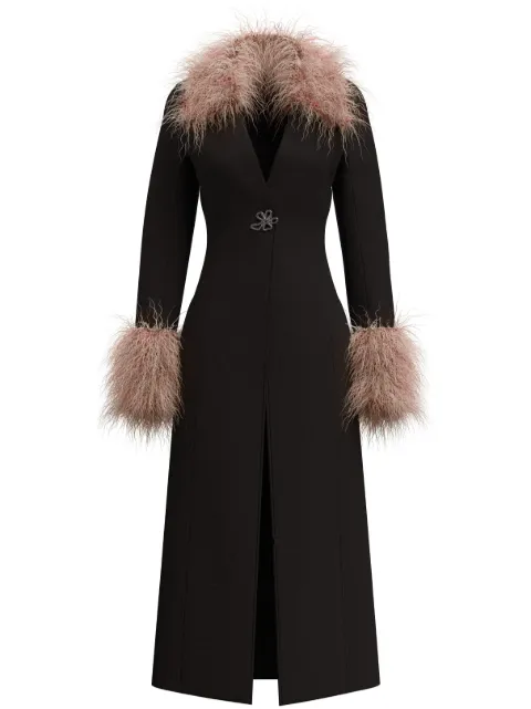 Maccapani Gwen single-breasted coat Black 24IM2M0N0104604