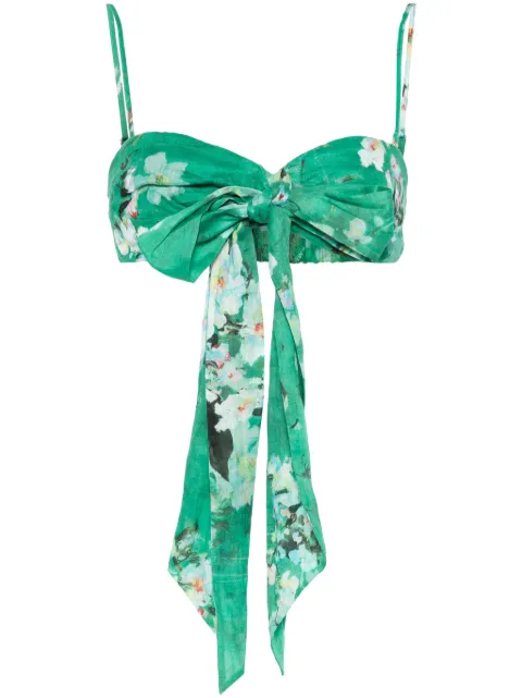 ZIMMERMANN Everley crop top Green 1788TRS255