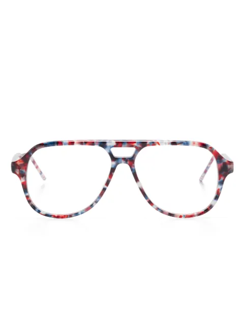 Thom Browne Eyewear pilot-frame glasses Red UEO927AG0002