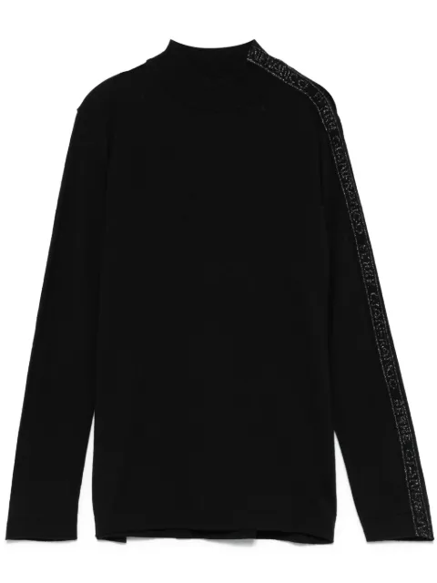 Gianfranco Ferré Pre-Owned 2004-2005 logo-tape sweater Black CF250CB