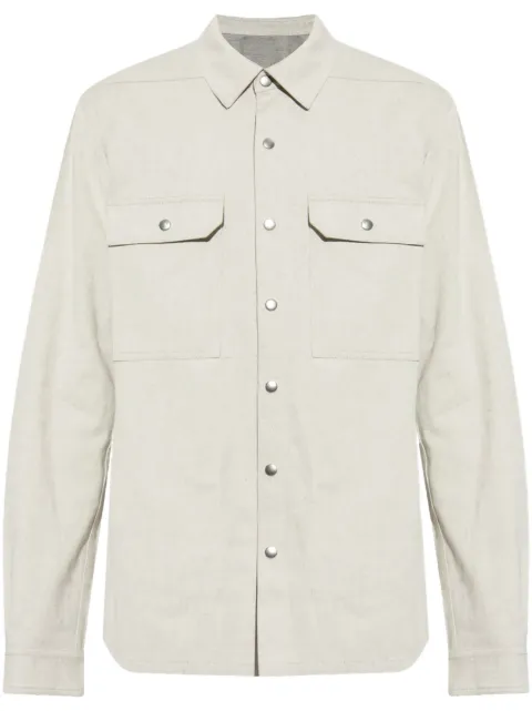 Rick Owens flap-pocket shirt jacket Neutrals RU01E5729DRD