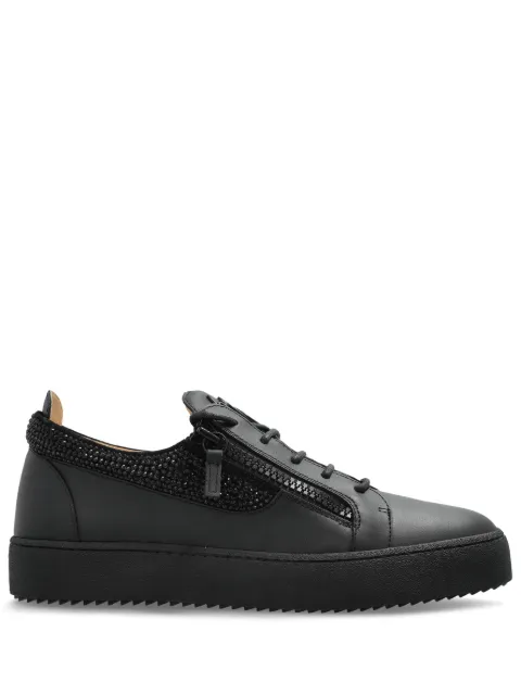 Giuseppe Zanotti Frankie double-zip low-top sneakers Black RU40038001
