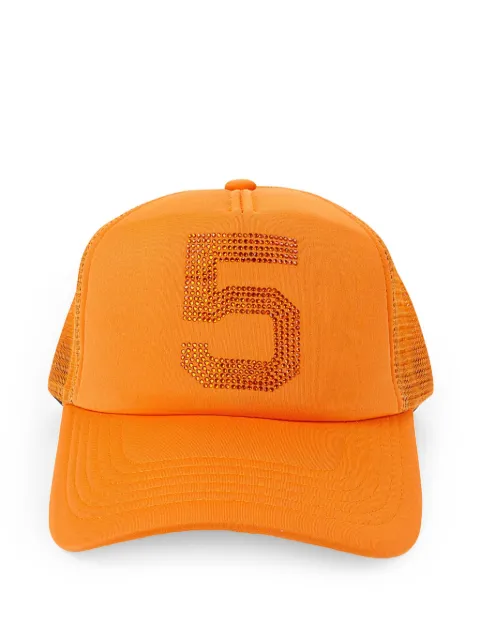 SP5DER logo-studded cap Orange SP5ORGTRUCKER