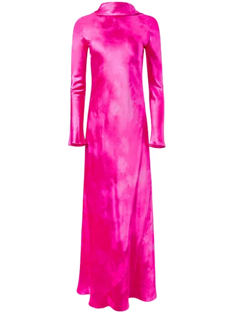 Alejandra Alonso Rojas cowl-back silk gown Pink D765GPHC