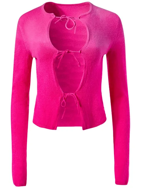 Alejandra Alonso Rojas tie-fastening cashmere cardigan Pink K689CCAS