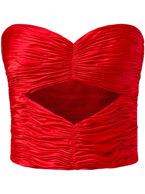 Alejandra Alonso Rojas cut-out bustier top Red B631ECHM