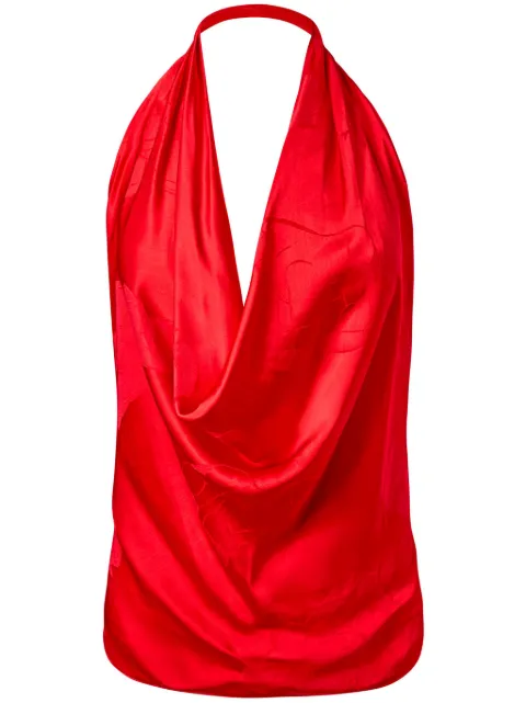 Alejandra Alonso Rojas draped silk top Red B760UJAC