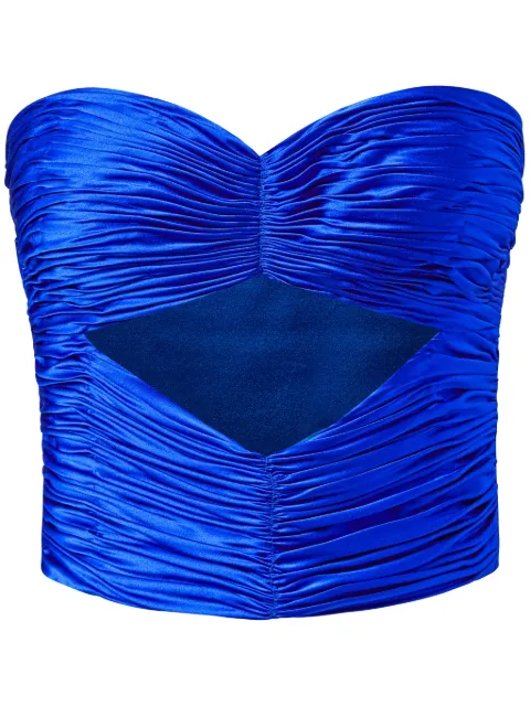 Alejandra Alonso Rojas cut-out bustier top Blue B631ECHM
