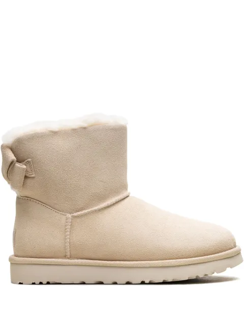 UGG Mini Bailey Suede Bow "Cream" boots Brown 1153514CRM