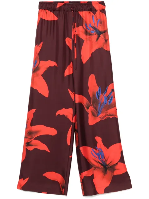 Alexander McQueen floral-print trousers Red 819000QCALY