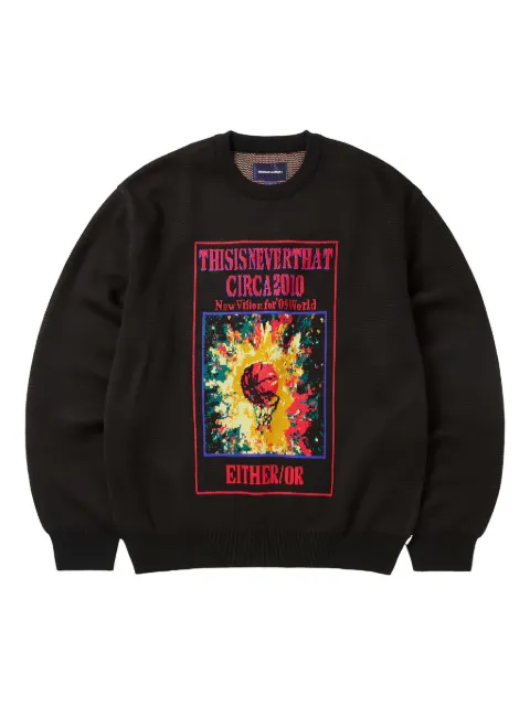This Is Never That Basketball Hoop sweater Black TN243KKNPK04