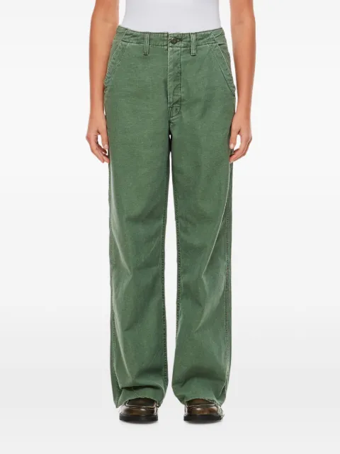 MOTHER logo-patch jeans Green 100481260