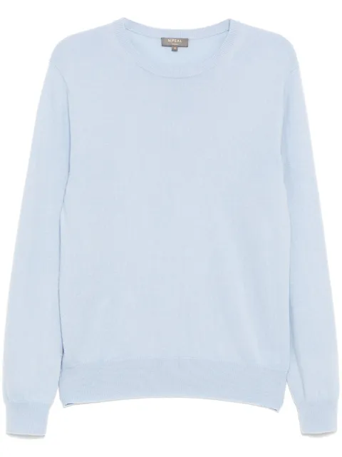 N.Peal Oxford round neck jumper Blue NPG000132R
