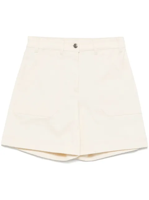 Moncler gabardine-weave shorts White K10932B0000359858