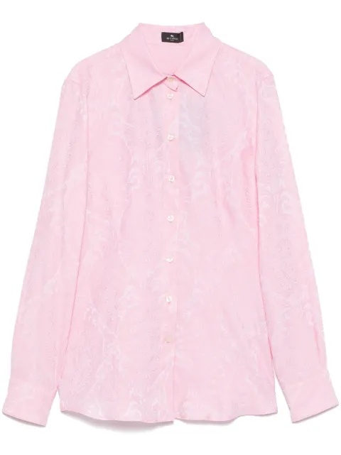 ETRO figure-hugging Paisley jacquard shirt Pink WRIA002099TJ562