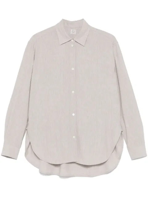 TOTEME mélange-effect shirt Grey 234WRT812FB0016039