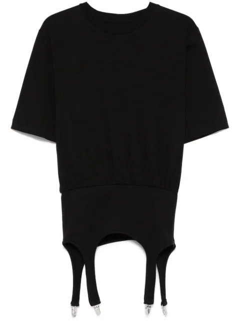 Fiorucci suspenders-detailed T-shirt Black W01FMTSH263CJ01