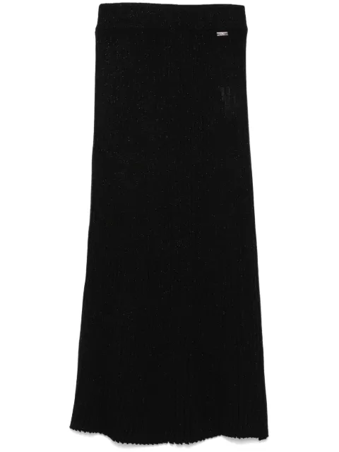 Kiton ribbed midi skirt Black D5872501
