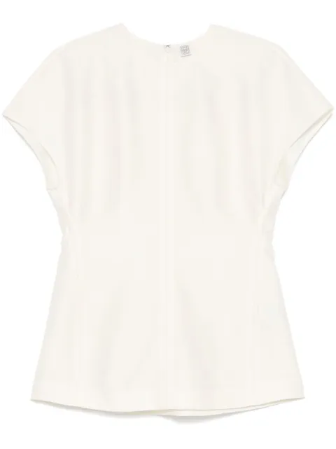 TOTEME cap-sleeve top Neutrals 251WRT0399FB0324070