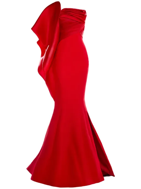 Gaby Charbachy asymmetric gown Red GCS1803