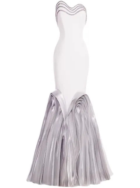 Gaby Charbachy mermaid gown White GCS1819