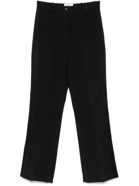 Elisabetta Franchi satin-trim crepe trousers Black PA08651E2