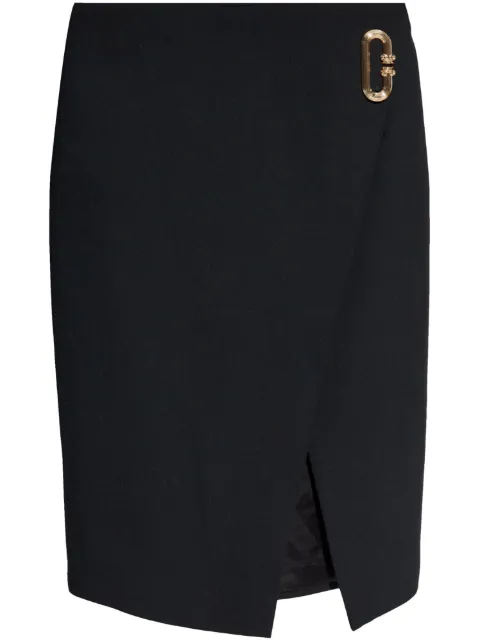 Casablanca logo-plaque skirt Black WPS25SK14201