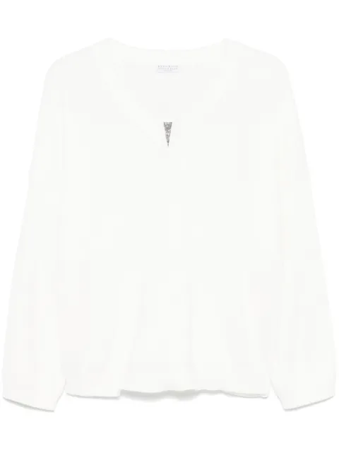 Brunello Cucinelli V-neck sweater White M19255002C2723