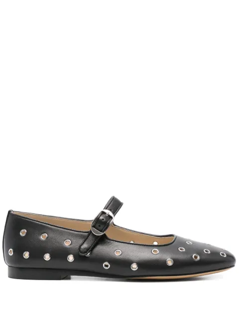 Le Monde Beryl eyelet-studded ballet flats Black MRJEYE