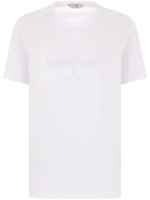 Elisabetta Franchi logo-print T-shirt White MA00251E2