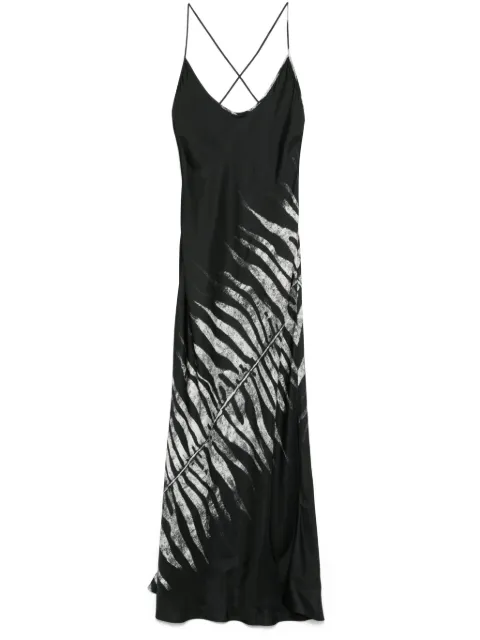 Roberto Cavalli Tigress-print maxi dress Black UKT1424QN50