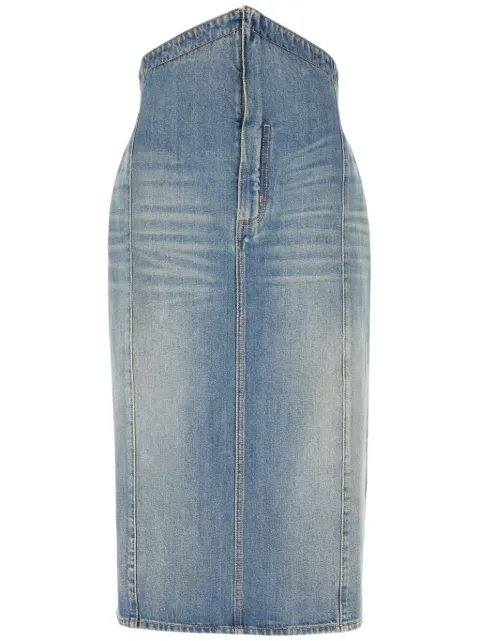 Alexander McQueen denim midi skirt Blue 817920QMACV