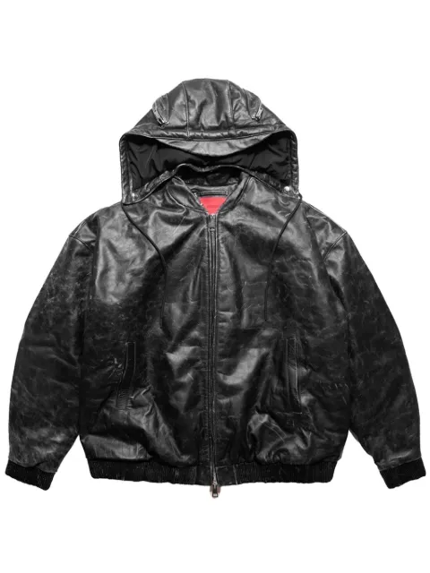KUSIKOHC leather bomber jacket Black KUF4MB01APPE090999