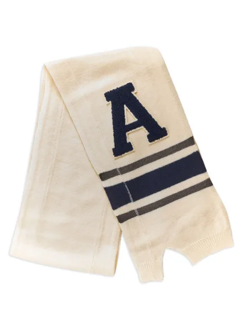 AMBUSH logo-appliqué scarf White BWMA002F24KNI0013146
