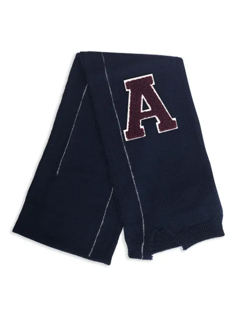 AMBUSH logo-appliqué scarf Blue BWMA002F24KNI0014628