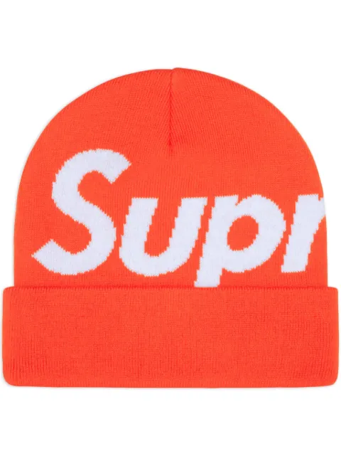 Supreme intarsia-logo beanie hat Orange SU901