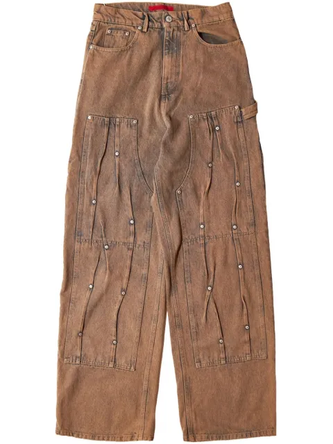 KUSIKOHC rivet-detailing jeans Brown KUF4MT12BPTE427813