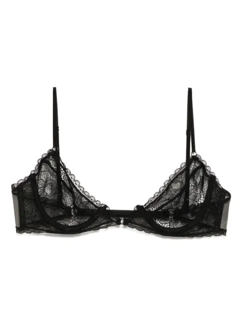 Kiki de Montparnasse Dahlia lace demi bra Black C001BR172