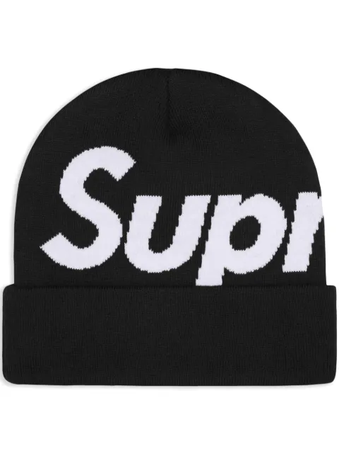 Supreme intarsia-logo beanie hat Black SU902