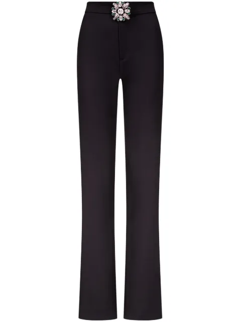 AREA crystal brooch trousers Black RS25AWPA0057FA01