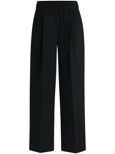 BOSS creased tailored trousers Black 50479405