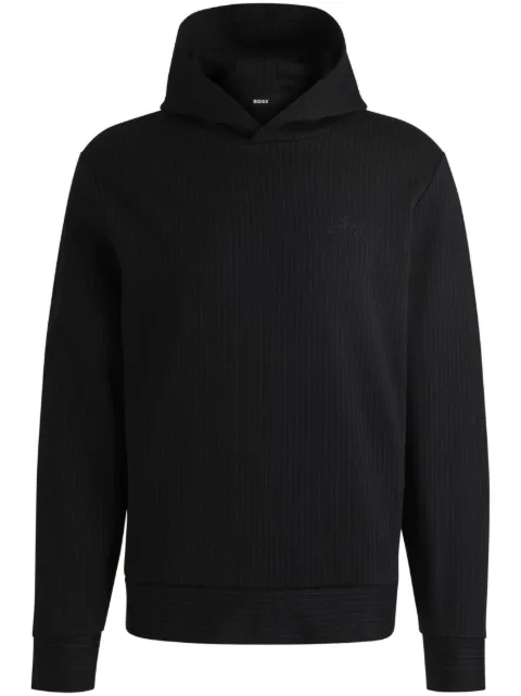BOSS pinstriped hoodie Black 50531324