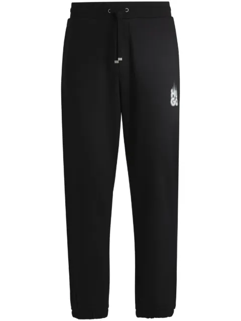 HUGO smoked-logo cotton track pants Black 50530435