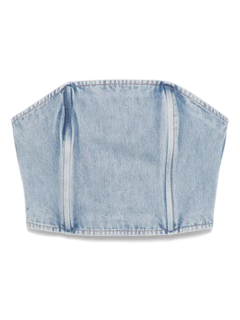 WARDROBE.NYC strapless denim top Blue W1078PC